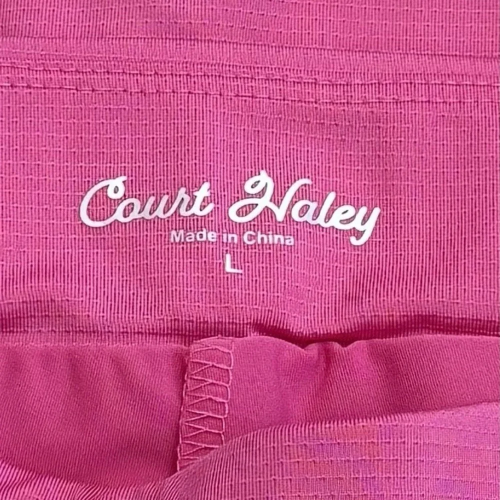 Court‎ Haley Tiered Mesh Pink Skort Athletic Tennis Golf Feminine Preppy L